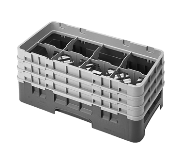 Cambro 8HS638186 Camrack Glass Rack With (3) Soft Gray Extenders - 3 Cases