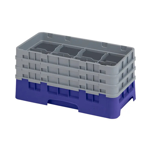 Cambro 8HS638186 Camrack Glass Rack With (3) Soft Gray Extenders - 3 Cases