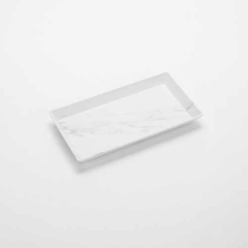 American Metalcraft MWMEL19 Plastic White Rectangular Platter