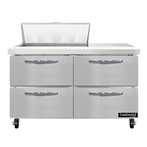 Continental Refrigerator SW48N8-D 48" W Two-Section Four Drawer Sandwich Unit