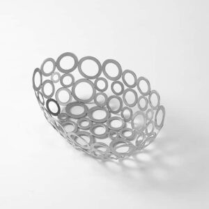 American Metalcraft WCW69 Metal Silver Oval Go-Go Basket