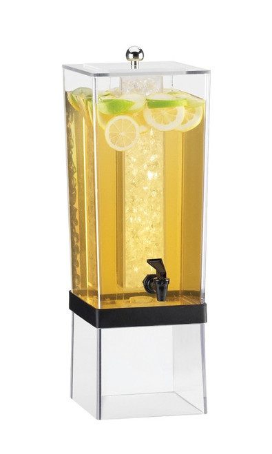 Cal-Mil 2016-13 3 Gallon Black Econo Beverage Dispenser PolyCarbonate