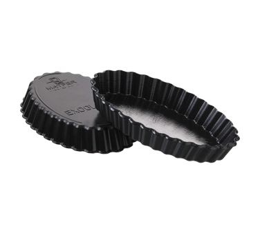 Matfer Bourgeat
 345202
 4.5" x 0.75" x 2.75"
 Oblong
 Composite
 ExoGlass Tartlet Mold - 1 Pack