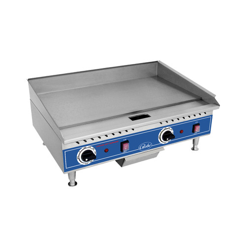 Globe PG24E 24" W Stainless Steel Electric Countertop Griddle - 208-240 Volts