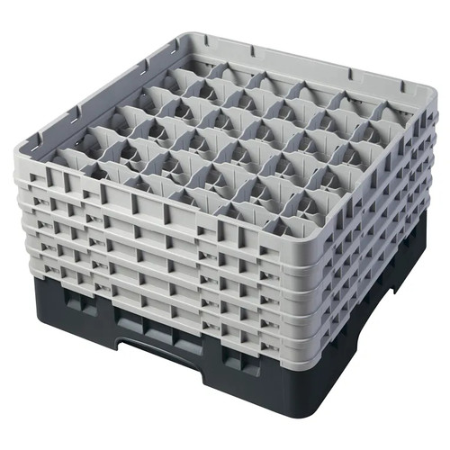 Cambro 36S1058110 Camrack Glass Rack With (5) Soft Gray Extenders - 2 Cases