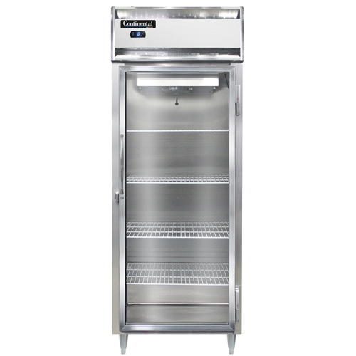 Continental Refrigerator DL1FES-SS-GD 28.5" W One-Section Glass Door Reach-In Designer Line Wide Freezer - 115 Volts