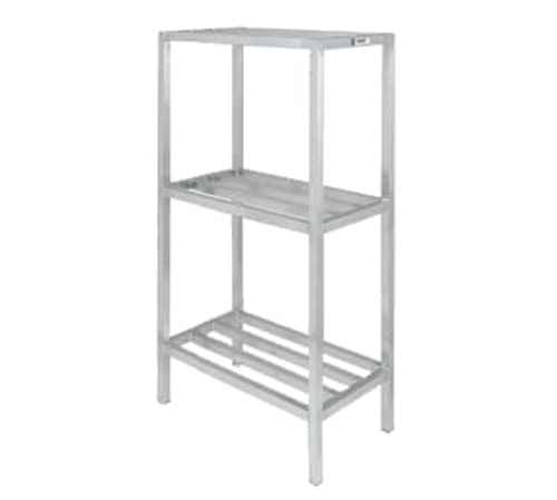 Channel ED2448-3 Lifetime Tough Dunnage Shelving Unit Tubular 48"W 2200 Lbs. Capacity Welded Aluminum Construction