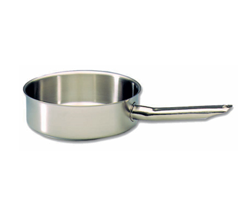 Matfer Bourgeat 696024 9.5" 2.75 Qt. Stainless Steel and Aluminum Bourgeat Excellence Saute Pan