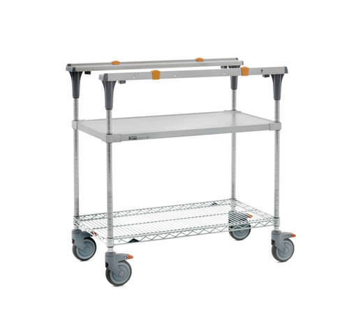 Metro MS1836-FGBR PrepMate MultiStation with Galvanized and Brite Zinc Wire Shelving 38" x 19 3/8" x 39 1/8"