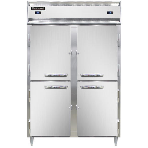 Continental Refrigerator DL2RFS-SA-HD 52" W Two-Section Solid Door Reach-In Designer Line Refrigerator/Freezer