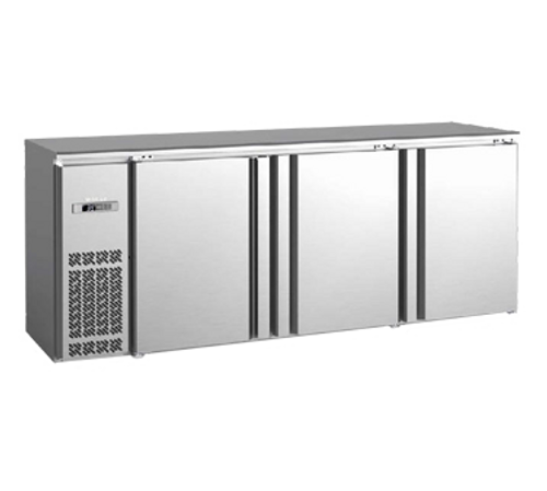 Infrico USA IMD-ERV84IISD 85.25"W Three-Section Solid Door Back Bar Cooler