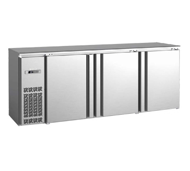 Infrico USA IMD-ERV84IISD 85.25"W Three-Section Solid Door Back Bar Cooler