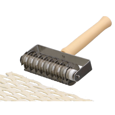 Matfer Bourgeat 141105 Lattice Pie Cutter 5" Length Criss-Cross Pattern Polypropylene Handle Stainless Steel