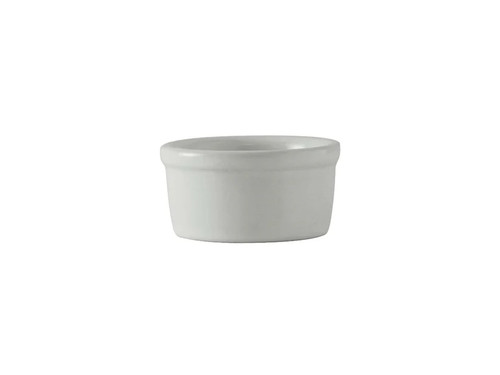 Tuxton BWX-025 3" 2-1/2 Oz. Ceramic White Round Ramekin (4 Dozen Per Case)