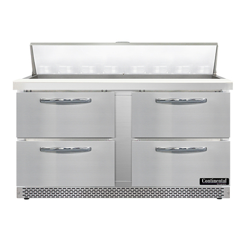 Continental Refrigerator SW60N16-FB-D 60" W Two-Section Four Drawer Sandwich Unit