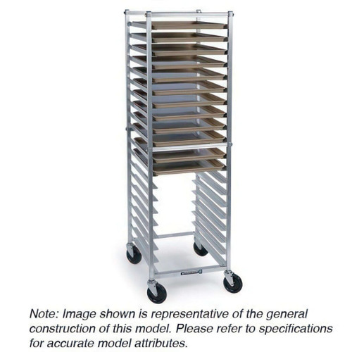 Lakeside 8568 20.5" W 12 Pan Aluminum End loading Open Sides Sheet Pan and Tray Rack