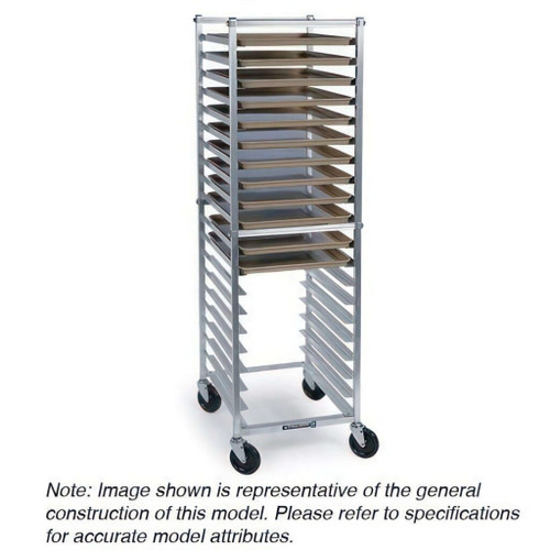 Lakeside 8568 20.5" W 12 Pan Aluminum End loading Open Sides Sheet Pan and Tray Rack