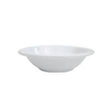 CAC China RCN-10 13 Oz. Super White Porcelain Round Clinton Grapefruit Bowl (3 Dozen Per Case)