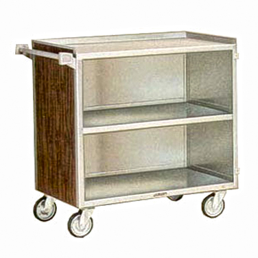 Lakeside 646 36" W Stainless Steel Solid 3 Shelf Bussing Cart