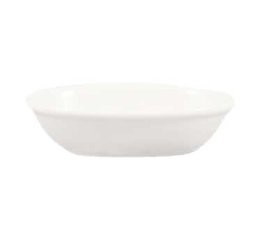 CAC China BKW-4 5 Oz. Bone White Ceramic Oval Baking Dish (3 Dozen Per Case)