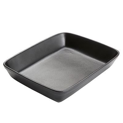 American Metalcraft PBB12 92 Oz. Porcelain Black Matte Finish Rectangular Casserole