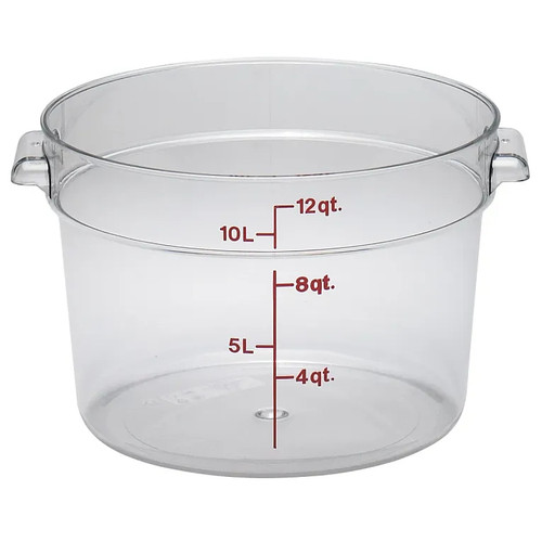 Cambro RFSCW12135 12 Qt. Clear Round Camwear Storage Container
