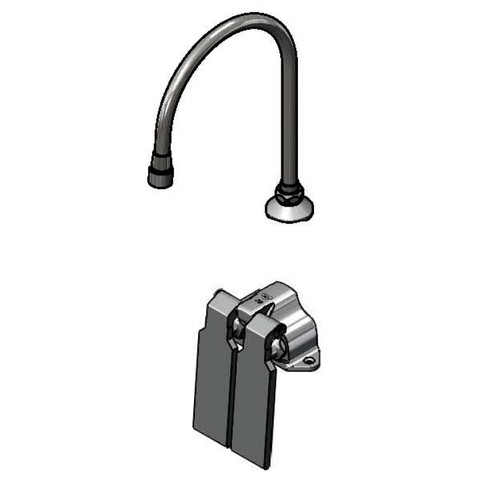 T&S Brass B-0509-D127XV12 Knee Pedal Valve double ledge-mounted