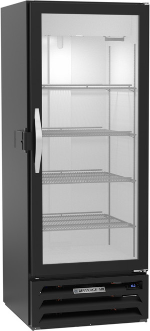 Beverage Air MMR12HC-1-B-IQ 25.38" W One-Section Glass Door MarketMax Refrigerated Merchandiser