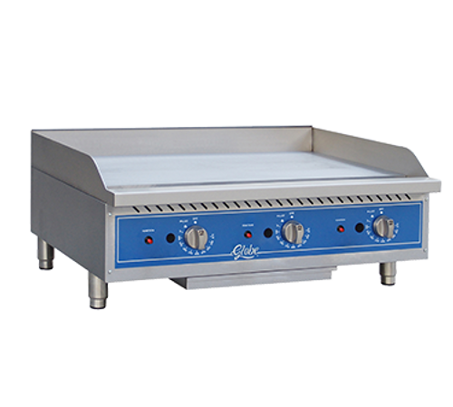 Globe GG36TG 36" Thermostatic Countertop Griddle - 90,000 BTU - Natural Gas
