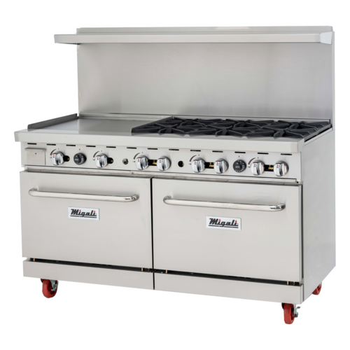 Migali C-RO6B-24GL-LP 60" Liquid Propane Competitor Series Range - 294,000 BTU
