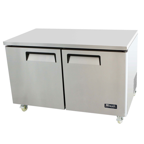 Migali C-U60F-HC 60.2"W Two-Section Solid Door Reach-In Competitor Series Undercounter Freezer