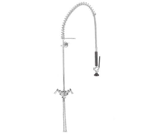 Fisher 2110-WB 21" Riser Pre-Rinse Assembly With Single-Deck Dual Control Valve