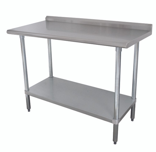 Advance Tabco FLAG-307-X 84" W x 30" D 16 Gauge 430 Stainless Steel Top Work Table