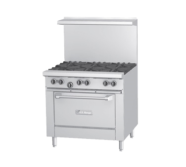 Garland U36-6S 36" Gas U Series Restaurant Range - 192,000 BTU