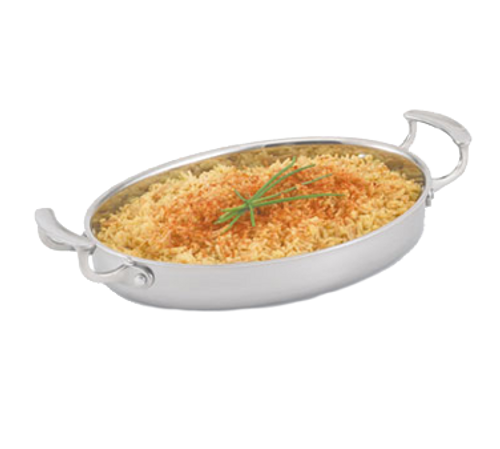 Vollrath 49412
 2-5/8 qt
 Aluminum
 Oval
 Miramar Display Cookware Oval Au Gratin