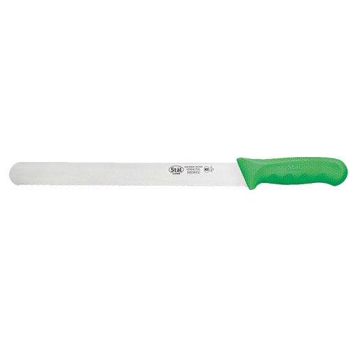 Winco KWP-121G 12" Wavy Edge Slicer Knife with Polypropylene Handle