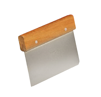 American Metalcraft DS6704 Dough Cutter and Scraper 6" Wide Stainless Blade 4.5" High Wooden Handle
