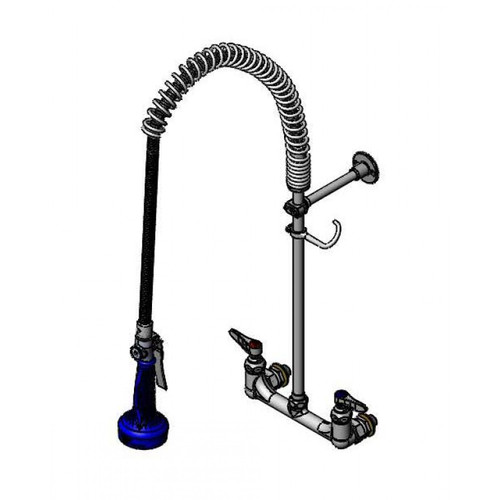 T&S Brass B-0133-CCB08C EasyInstall Pre-Rinse Unit spring action wall mount 8"