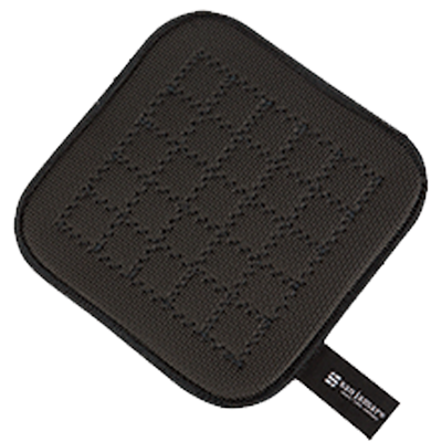 San Jamar UHP77BK 7" x 7" Black UltiGrips Hot Pad