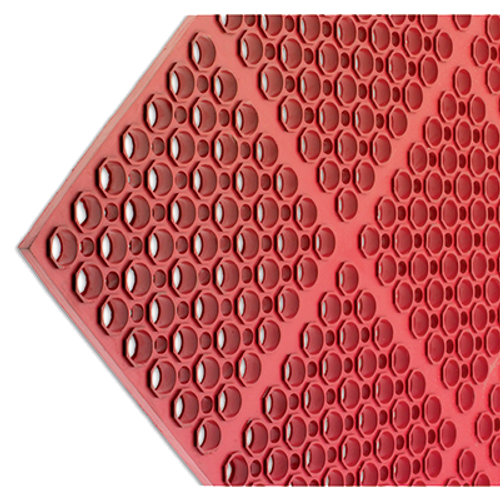 San Jamar KM2200B 3'L x 5'W x 3/4"D Red Kitchen Mat