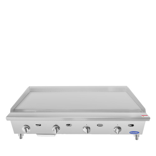 Atosa ATTG-48 48" W Stainless Steel Liquid Propane Countertop CookRite Heavy Duty Griddle - 100,000 BTU