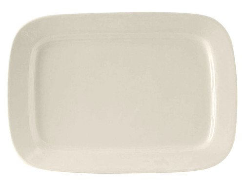 Tuxton BEH-170A Ceramic American White/Eggshell Rectangular Plate (4 Each Per Case)