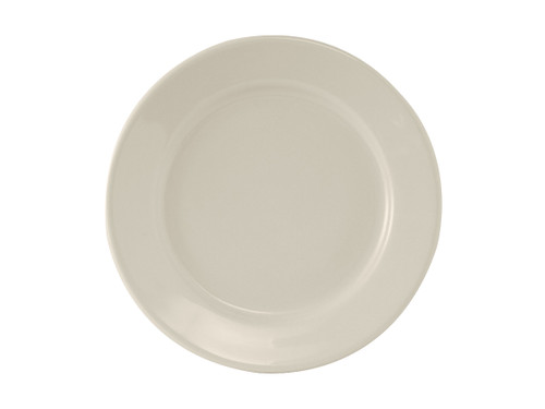 Tuxton TRE-008 9" Ceramic American White/Eggshell Round Plate (2 Dozen Per Case)
