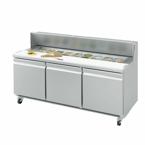 Infrico USA IRT-UC72P 72.63" W Three-Section Three Door Sandwich/Salad Prep Table