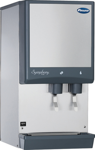 Follett LLC 12CI414A-L Symphony Plus 12 Series Air Cooled Chewblet Countertop Ice Maker and Water Dispenser with Lever Dispense - 115 Volts, 425 Lbs.