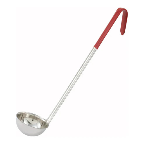 Winco LDC-2 2 Oz. Stainless Steel Color-Coded Ladle