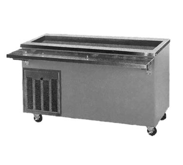 Piper Products R6-BCM 96"L x 30"W x 36"H 9 7/16" Dp (6) Pan Size Stainless Steel Top Refrigerated Cold Pan Unit Enclosed Base Mobile Modular Reflections Serving Counter