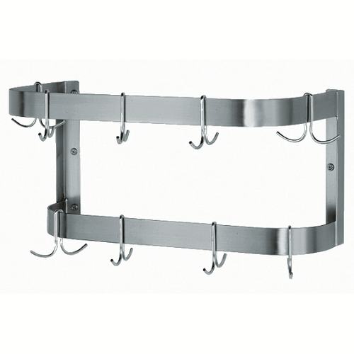 Advance Tabco SW-60-EC-X 60" W Stainless Steel Double Hooks Special Value Pot Rack
