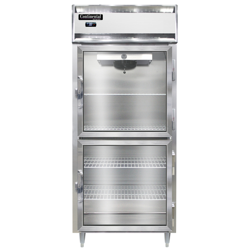 Continental Refrigerator D1RXSNGDHD 36.25" W One-Section Glass Door Reach-In Designer Line Extra-Wide Refrigerator