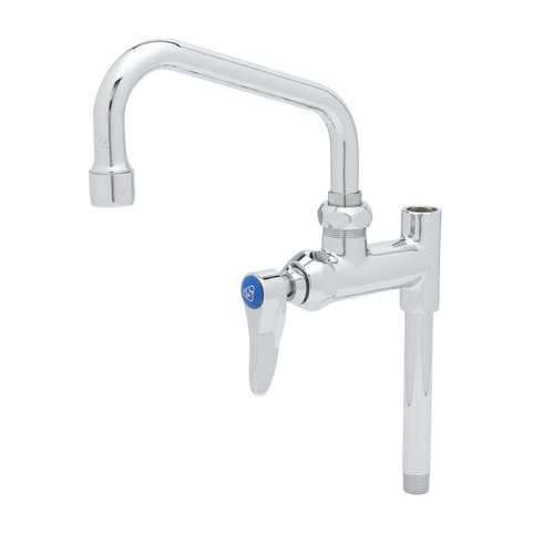 T&S Brass B-0155-05-CR Add-On Faucet 6" swivel nozzle 5" nipple/riser lever handle ceramic cartridge stream regulator outlet